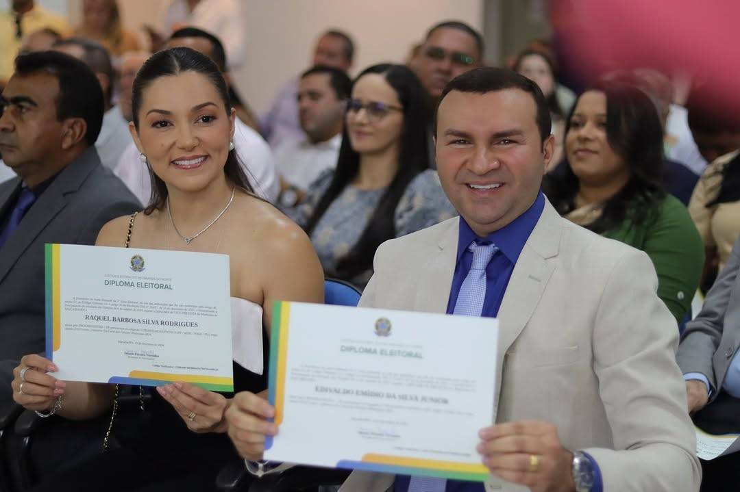 Emídio Júnior é diplomado para 2º mandato como prefeito de Macaíba, com vice Raquel Barbosa e vereadores