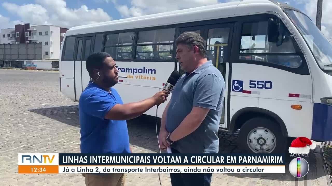 Duas linhas retomam operação em Parnamirim e outra permanece com circulação suspensa