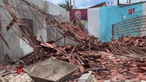 Teto de igreja desaba em Canguaretama, RN, após cinco anos de construção comunitária