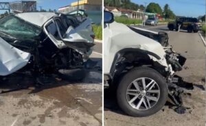 Acidente na BR-101 em Canguaretama: colisão com jumento deixa motorista ferido e trânsito lento