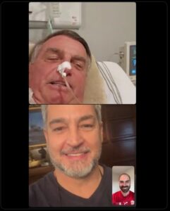 Bolsonaro hospitalizado recebe contato de ex-presidente do Paraguai em videochamada