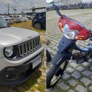 Detran-RN leiloa veículos com lances a partir de R$ 400 e Jeep Renegade por R$ 20 mil