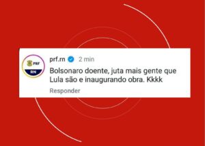 PRF investiga postagem polêmica sobre Lula e Bolsonaro em perfil oficial no RN